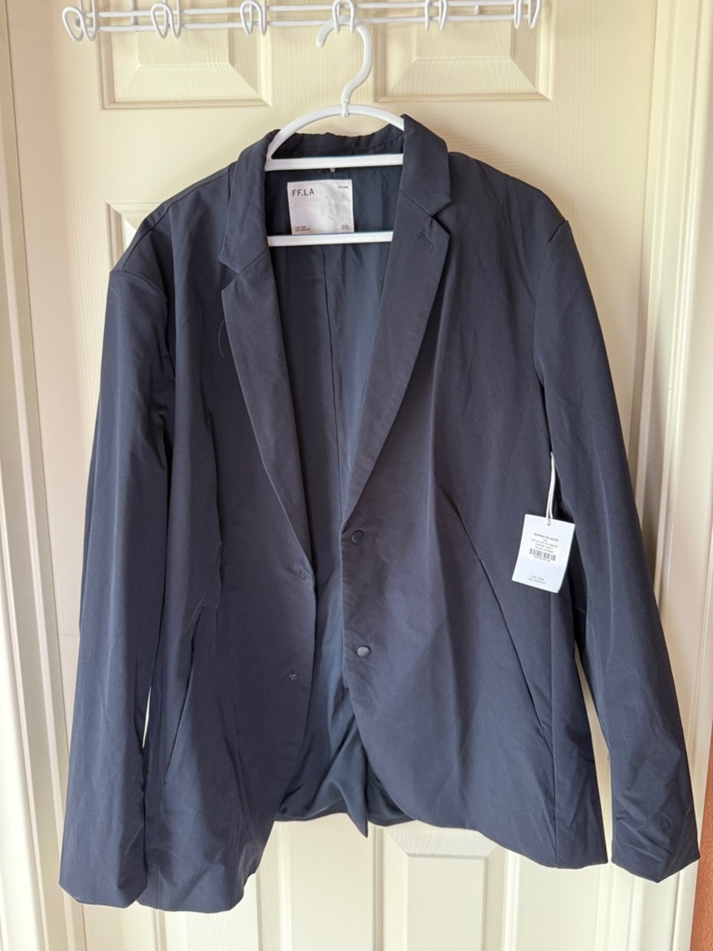 Five Four Charcoal Black Notch Lapel Blazer